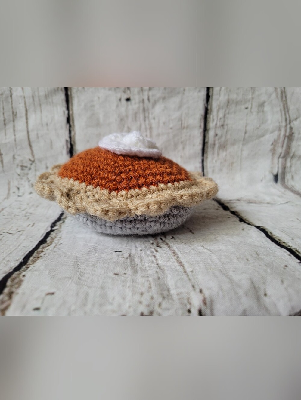 Crochet Pumpkin Pie Plush Toy